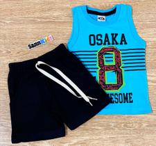 Conjunto Infantil Masculino Camiseta + Bermuda Moletinho Leve Tool Kids