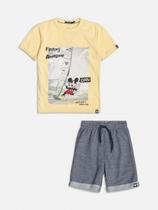 Conjunto Infantil Masculino Camiseta e Bermuda Mickey Youccie