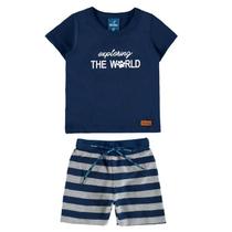 Conjunto Infantil Masculino Camiseta e Bermuda - Rei Rex