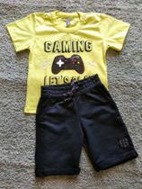 Conjunto Infantil Masculino Camiseta Game + Bermuda Alekids