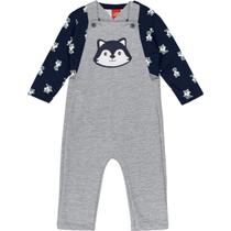 Conjunto Infantil Masculino Camiseta + Jardineira Kyly Conjunto Infantil Masculino Camiseta + Jardineira Kyly