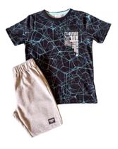 Conjunto Infantil Masculino Camiseta MC + Bermuda Alakazoo