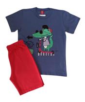 Conjunto Infantil Masculino Camiseta MC + Bermuda Bee Loop