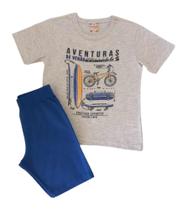 Conjunto Infantil Masculino Camiseta MC + Bermuda Brandili Club