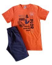 Conjunto Infantil Masculino Camiseta MC + Bermuda Marlan