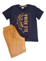 Conjunto Infantil Masculino Camiseta MC + Bermuda Vindi Malhas