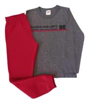 Conjunto Infantil Masculino Camiseta ML + Calça Brandili