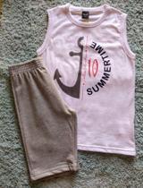 Conjunto Infantil Masculino Camiseta Regata + Bermuda Mundi