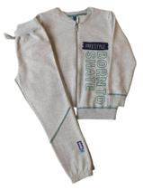 Conjunto Infantil Masculino Casaco + Calça em Moletom Tileesul