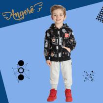 Conjunto Infantil Masculino Casaco + Calça Moletom Felpado Angerô