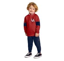 Conjunto Infantil Masculino Casaco Calça Moletom Pelúciado Kyly