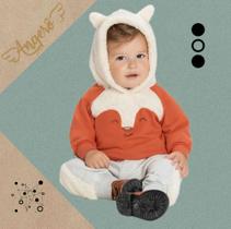 Conjunto Infantil Masculino Casaco e Calça Moletom Felpado/ Pelo Teddy Angerô