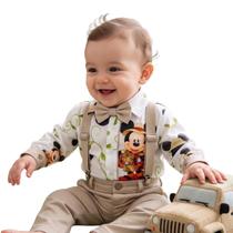 Conjunto Infantil Masculino com Calça Mickey Safari