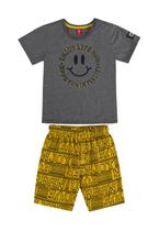 Conjunto Infantil Masculino com Camiseta e Bermuda Enjoy Life Bee Loop