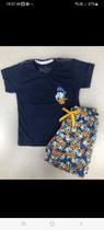 Conjunto Infantil Masculino de Algodão Cor Azul com Estampa Pato Donald Conjunto Infantil Masculino de Algodão Cor Azul com Estampa Pato Donald