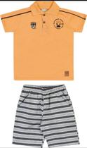 Conjunto infantil masculino de malha com tecido Conjunto infantil masculino de malha com tecido