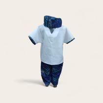 Conjunto Infantil Masculino em Ankara + Ekete Candomblé