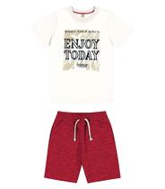 Conjunto Infantil Masculino Enjoy Trick Nick Bege