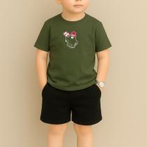 Conjunto Infantil Masculino Estampa Fantasma Basquete 114 Duas Peças Kit Conjuntinho Menino Look