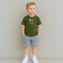 Conjunto Infantil Masculino Estampa Fantasma Basquete 114 Duas Peças Kit Conjuntinho Menino Look