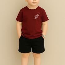 Conjunto Infantil Masculino Estampa Foguete 115 Fofo Várias Cores Looks Casual Passeio Família Mães
