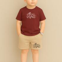 Conjunto Infantil Masculino Estampa King 117 Estilo Atlético Streetwear Moda Junior Kids Passeios