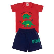 Conjunto Infantil Masculino Extinct Animal Dino Roupa Menino