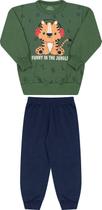 Conjunto infantil masculino fechado estampado bicho bagunca