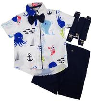 Conjunto Infantil Masculino Fundo do Mar - Modelo 1