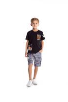 Conjunto infantil masculino grafite