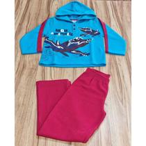 Conjunto Infantil Masculino Inverno Com Capuz Avião 6