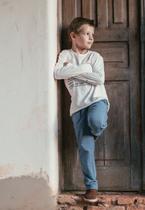 Conjunto Infantil Masculino Inverno GAN-K Calça + Blusa Cor:Creme-DeminTamanho:1Modelo:GKCJ01M Conjunto Infantil Masculino Inverno GAN-K Calça + Blusa Cor:Creme-DeminTamanho:1Modelo:GKCJ01M