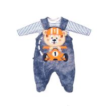 Conjunto Infantil Masculino Jardineira com Body Ursinho 0924