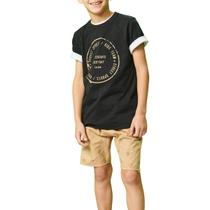 Conjunto Infantil Masculino LucBoo Skateboard Preto - 6633