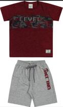 Conjunto infantil masculino malha Vulcano/tela sport Conjunto infantil masculino malha Vulcano/tela sport