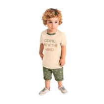 Conjunto infantil masculino manga curta estampado mundi ref:25817 1/3