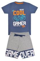 Conjunto Infantil Masculino Marinho Cool Gamer