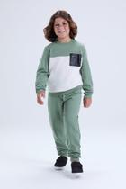 Conjunto Infantil Masculino Moletom Bicolor com Bolso Inverno Conjunto Infantil Masculino Moletom Bicolor com Bolso Inverno