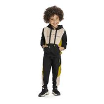 Conjunto Infantil Masculino Moletom Peluciado Get Preto Angerô