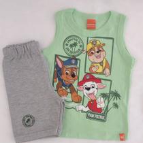 Conjunto Infantil Masculino Patrulha Canina Regata e Bermuda Malwee Kids Nickelodeon
