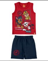 Conjunto Infantil Masculino Patrulha Canina Regata e Bermuda Malwee Kids Nickelodeon