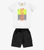 Conjunto Infantil Masculino Player Rovi Kids Branco Conjunto Infantil Masculino Player Rovi Kids Branco