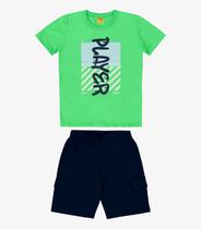 Conjunto Infantil Masculino Player Rovi Kids Verde Conjunto Infantil Masculino Player Rovi Kids Verde