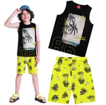 Conjunto Infantil Masculino Regata + Bermuda Moletinho Kyly Conjunto Infantil Masculino Regata + Bermuda Moletinho Kyly