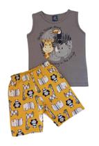 Conjunto Infantil Masculino Regata + Bermuda Moletom Pipa Conjunto Infantil Masculino Regata + Bermuda Moletom Pipa