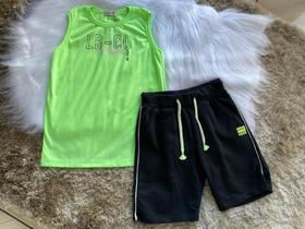 Conjunto infantil masculino regata e bermuda tamanho 08