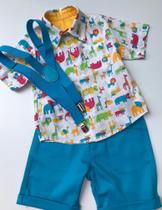 Conjunto Infantil Masculino Safari Colorido Conjunto Infantil Masculino Safari Colorido