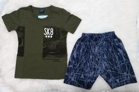 Conjunto Infantil Masculino Short e Camiseta - Tamanho 4 - Duduka e PegaLegal