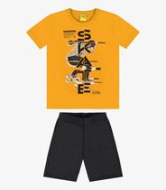 Conjunto Infantil Masculino Skate Rovi Kids Amarelo