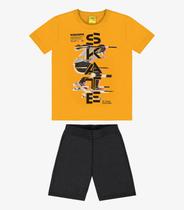 Conjunto Infantil Masculino Skate Rovi Kids Amarelo Conjunto Infantil Masculino Skate Rovi Kids Amarelo